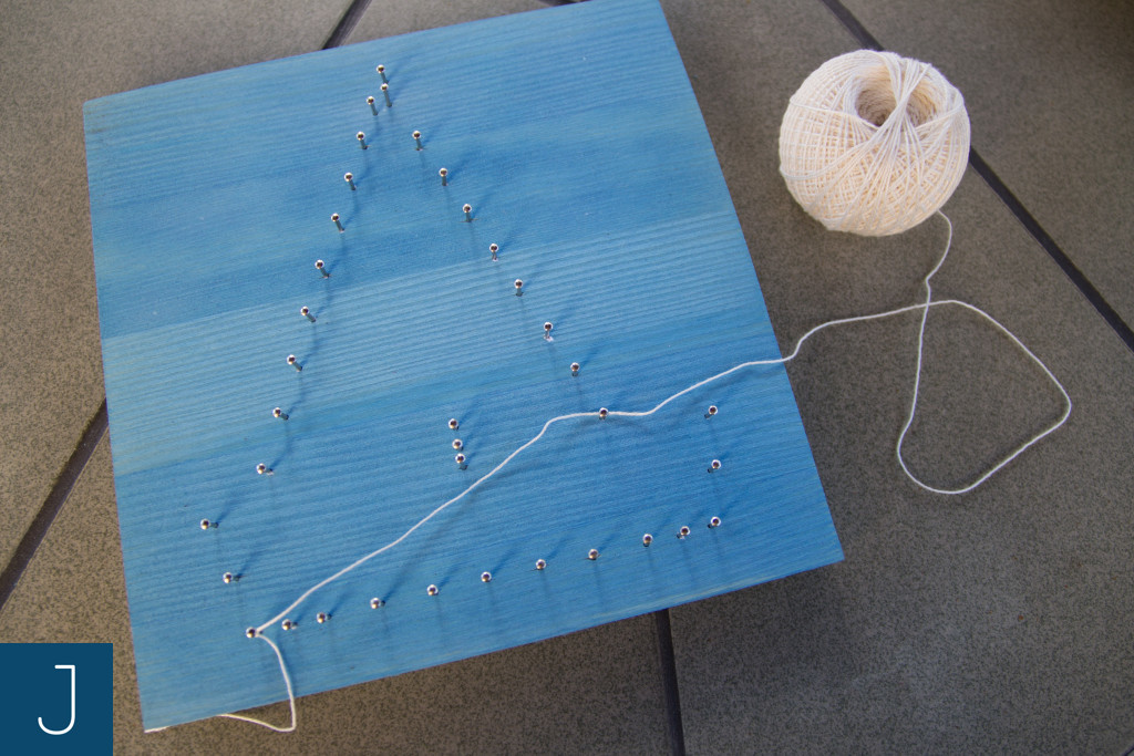 String art krok po kroku - supeł | Justine Crafts