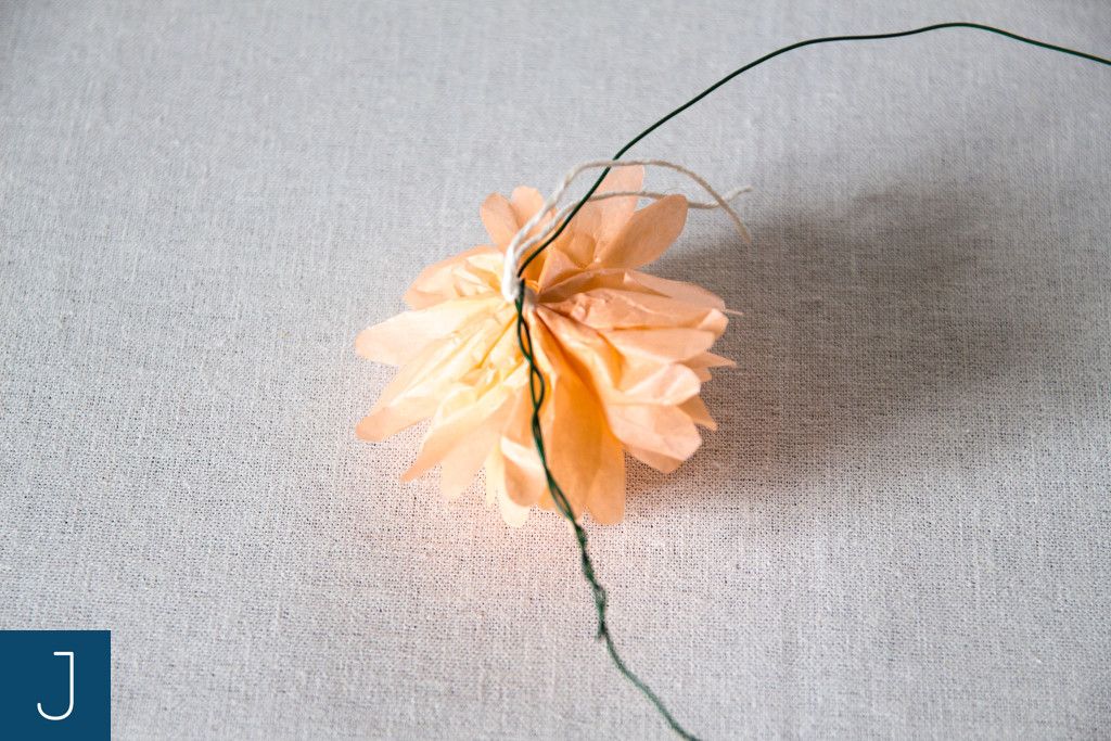 Letni wianek - mocowanie kwiatu | Justine Crafts