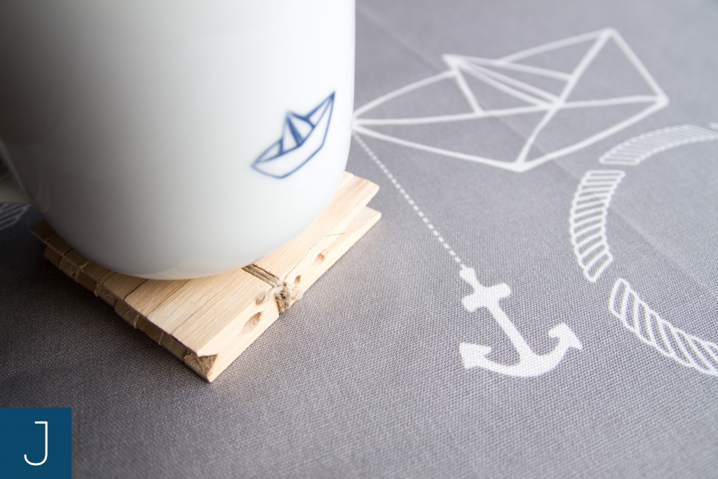 Drewniane podkładki pod kubek - żaglówka 2| Justine Crafts