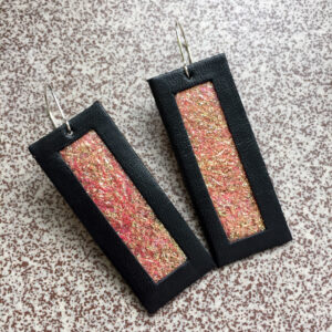 Kolczyki wiszące ze skóry 5 cm | Justine Crafts Jewelry