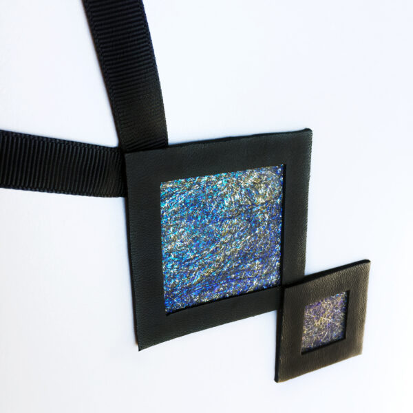 Naszyjnik geometryczny kwadraty 64 | Justine Crafts Jewelry