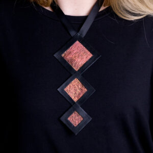 Naszyjnik geometryczny kwadraty 654 | Justine Crafts Jewelry