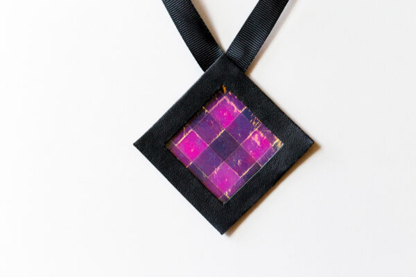 Naszyjnik geometryczny kwadrat 6 krata | Justine Crafts Jewelry