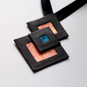 Naszyjnik geometryczny kwadraty 435 | Justine Crafts Jewelry