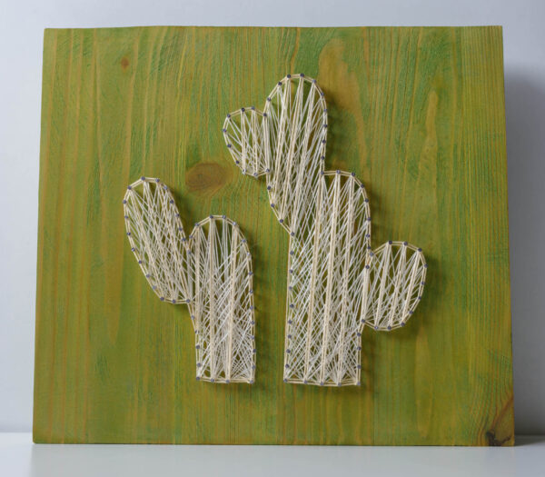 string art kaktusy